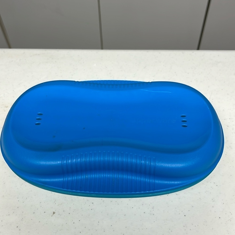 Tupperware Microwave Breakfast Maker Egg Cooker French Toast Maker Blue